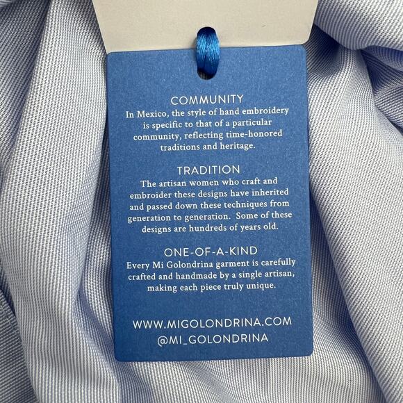 Mi Golondrina Soledad Blouse Blue - Picture 4 of 11